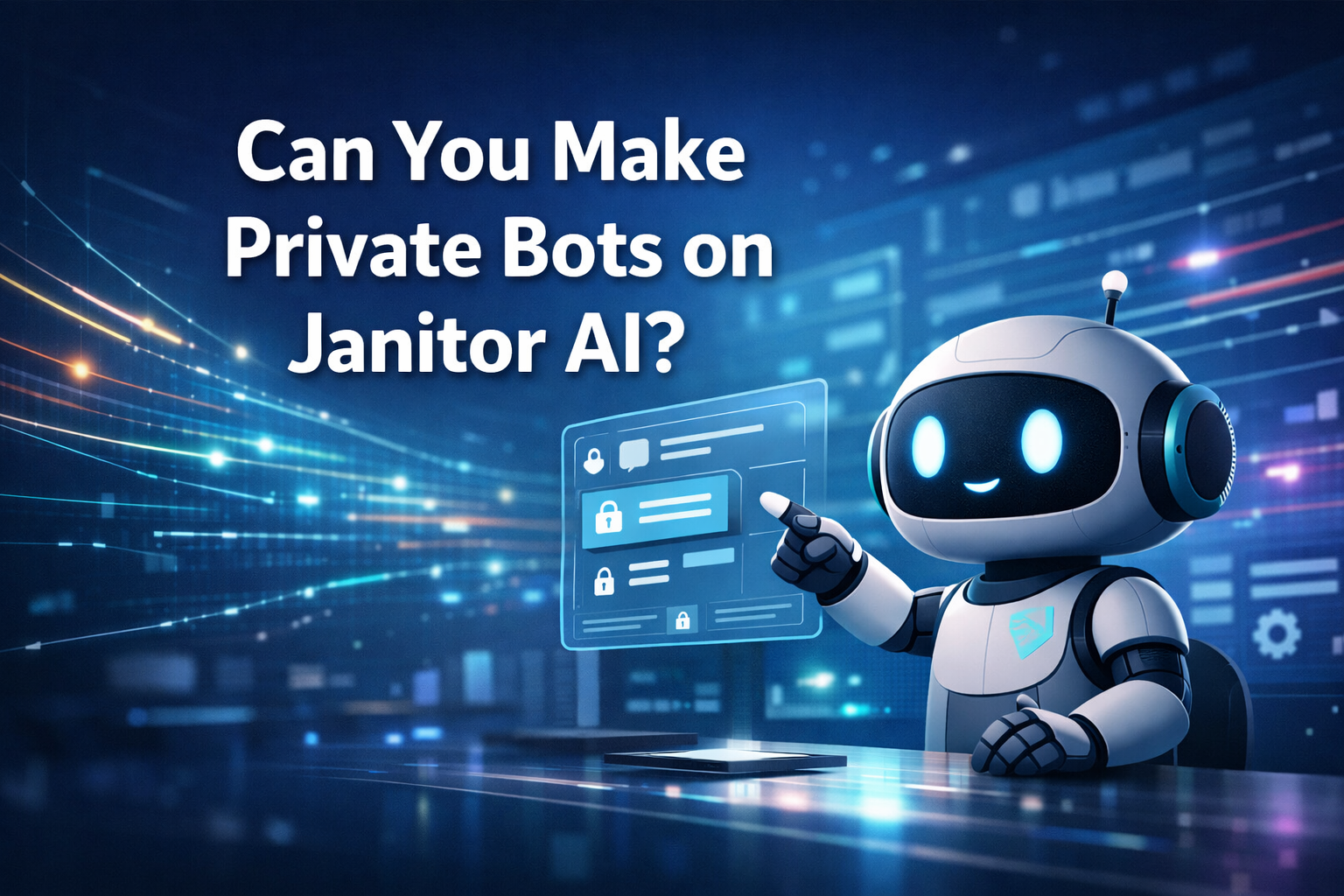 can you make private bots on janitor ai